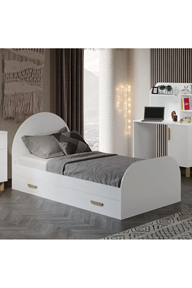 Bohem Cocuk Odası Takımı Yavrulu Masalı Tamamı Mdf Beyaz